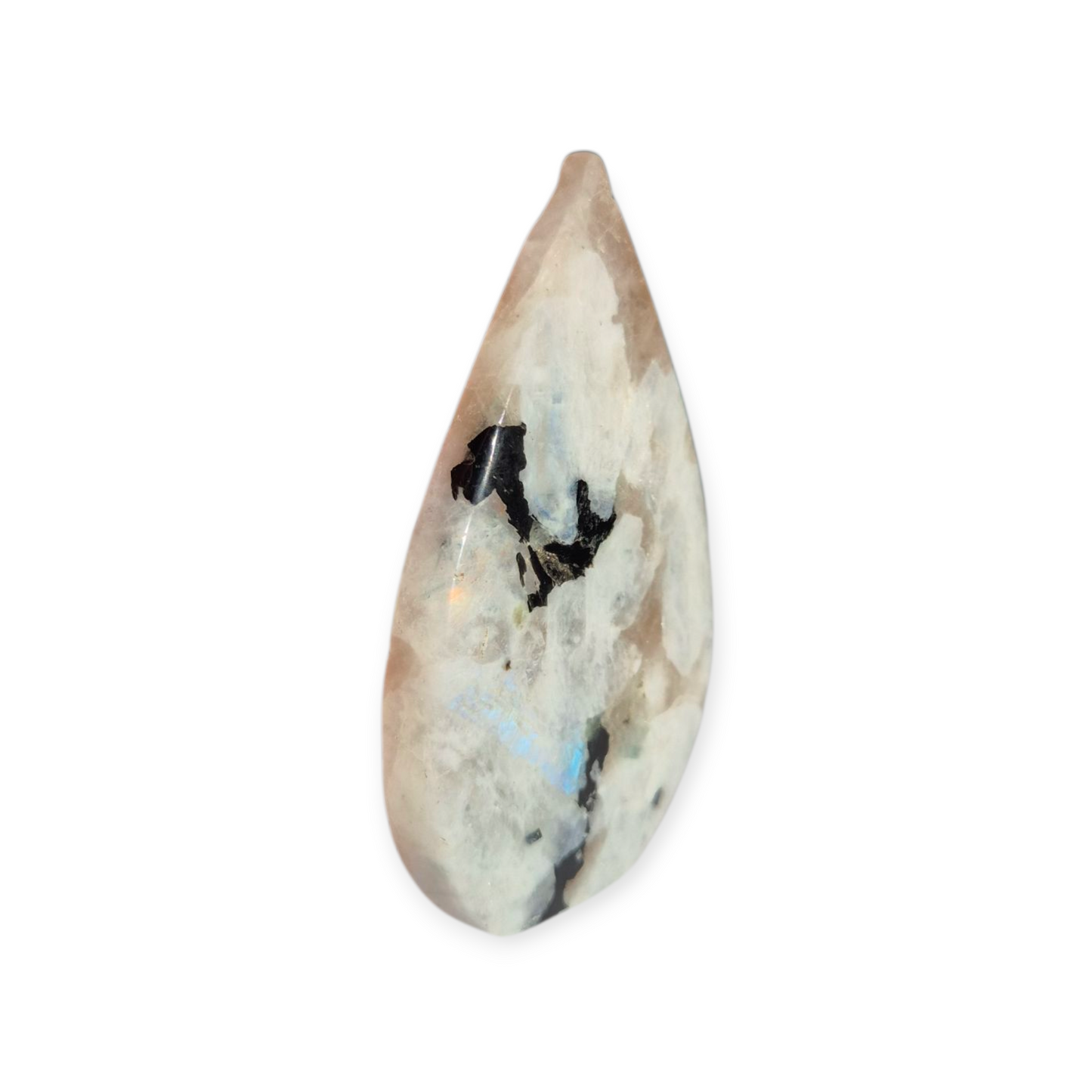 Crystals - Rainbow Moonstone (with Smoky Quartz inclusions) Freeform