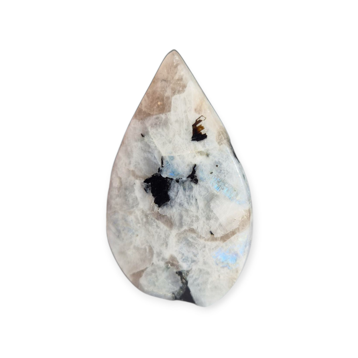 Crystals - Rainbow Moonstone (with Smoky Quartz inclusions) Freeform