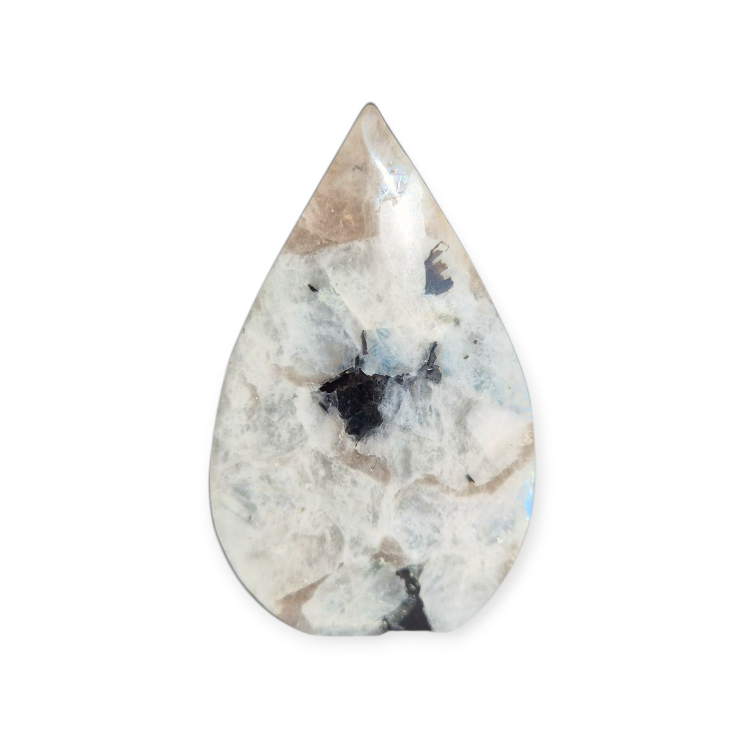 Crystals - Rainbow Moonstone (with Smoky Quartz inclusions) Freeform