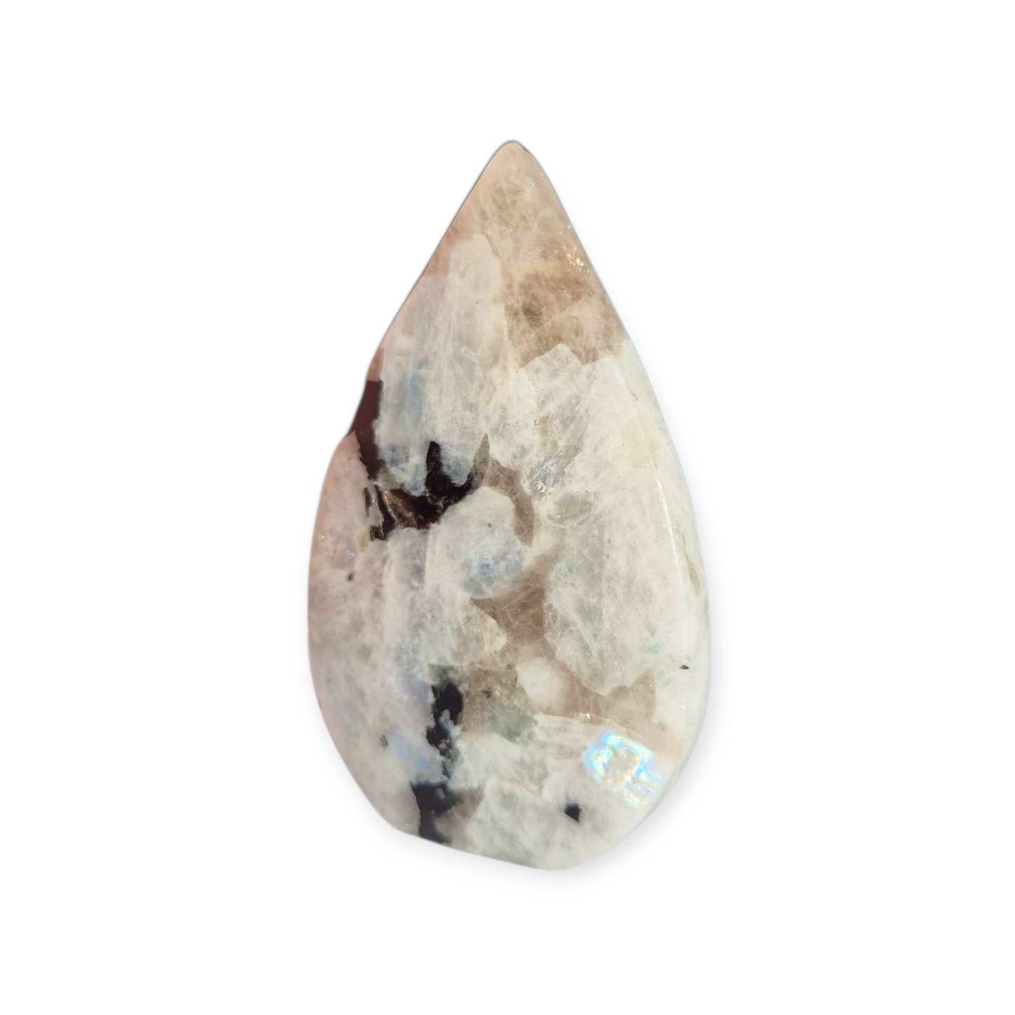 Crystals - Rainbow Moonstone (with Smoky Quartz inclusions) Freeform