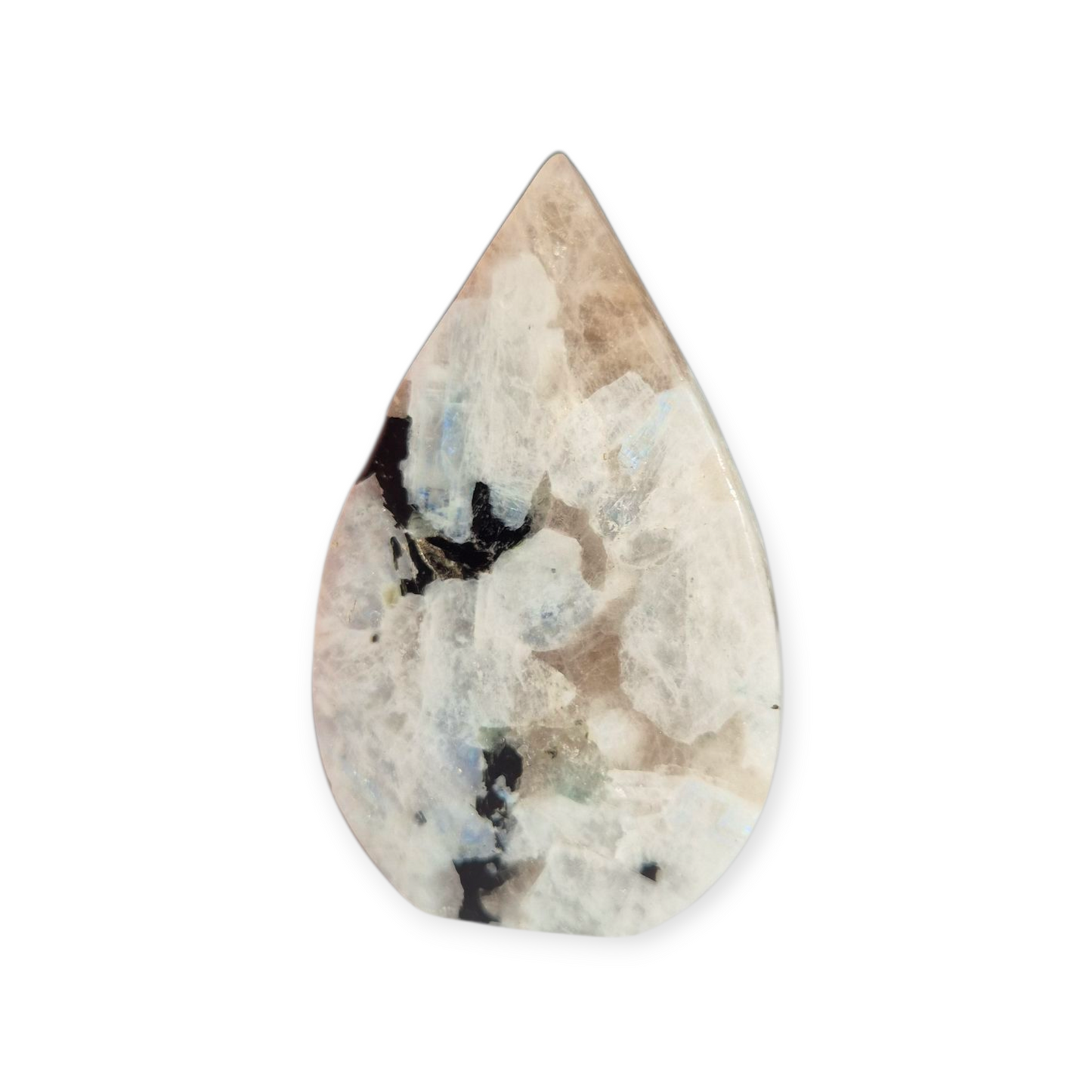 Crystals - Rainbow Moonstone (with Smoky Quartz inclusions) Freeform