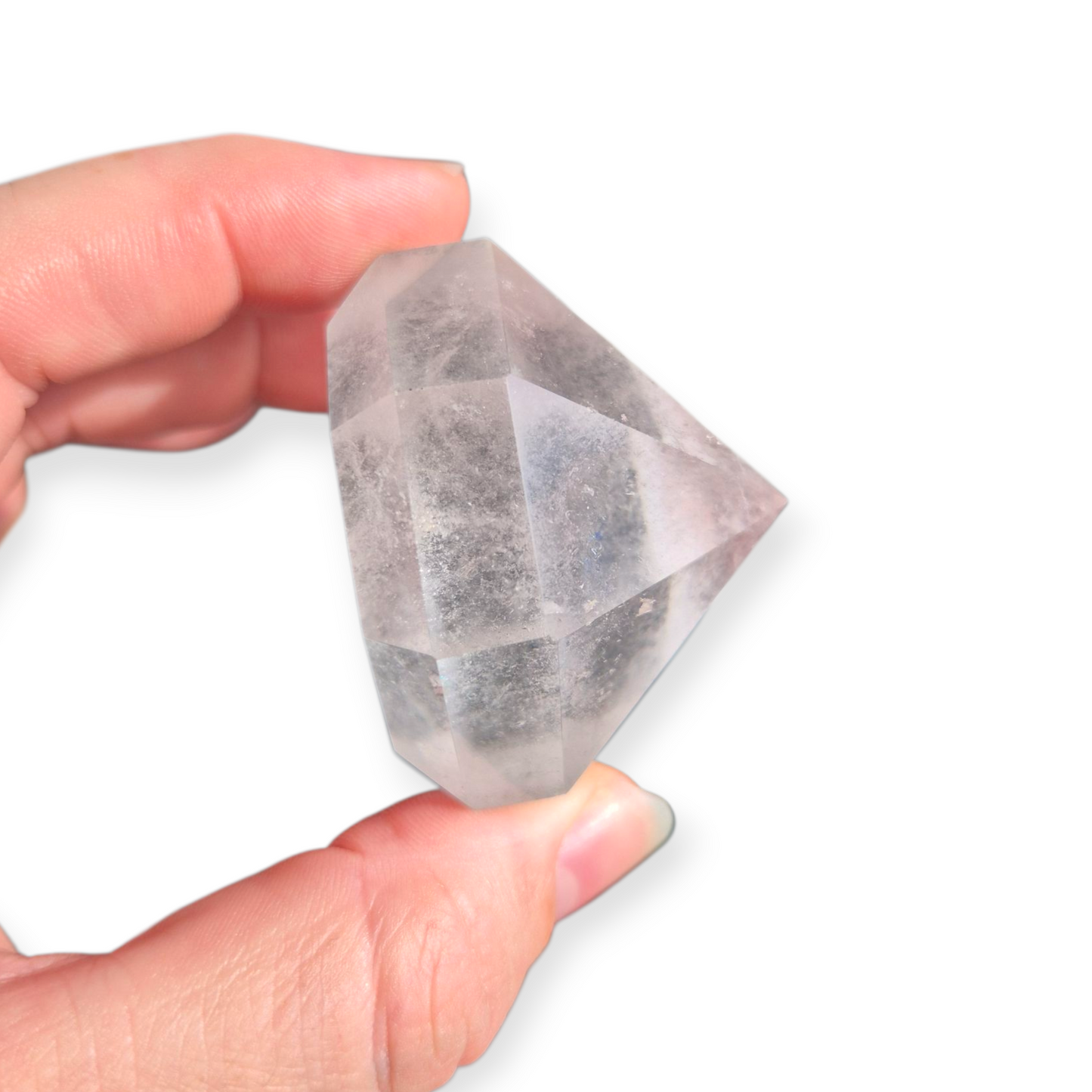 Crystals - Clear Quartz Faceted Diamond