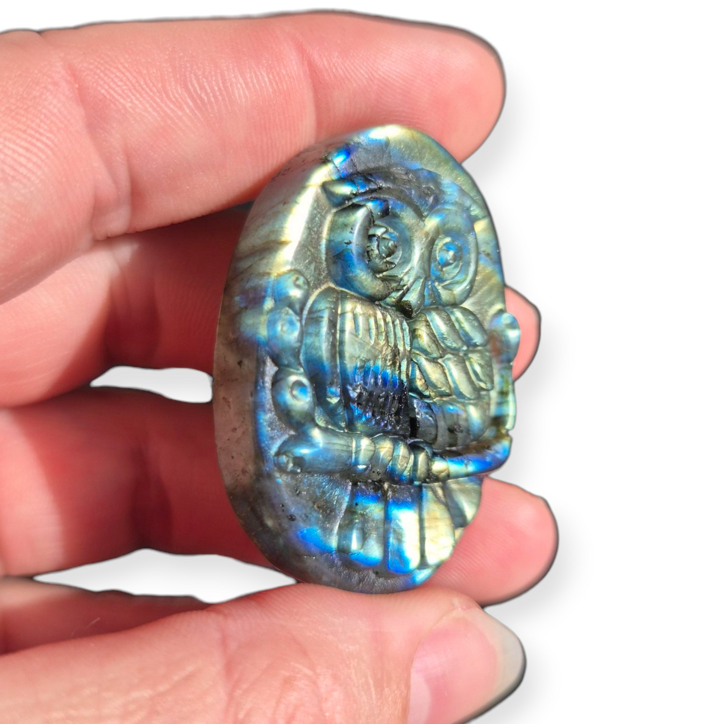 Crystals - Labradorite Owl Carvings