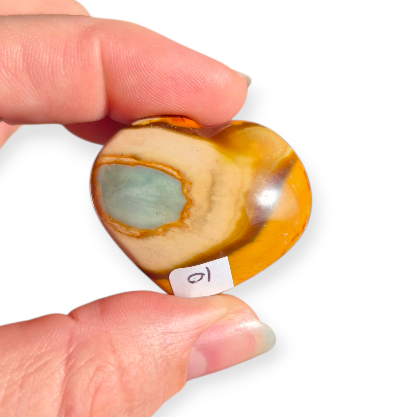 Crystals - Polychrome Jasper Heart Carvings