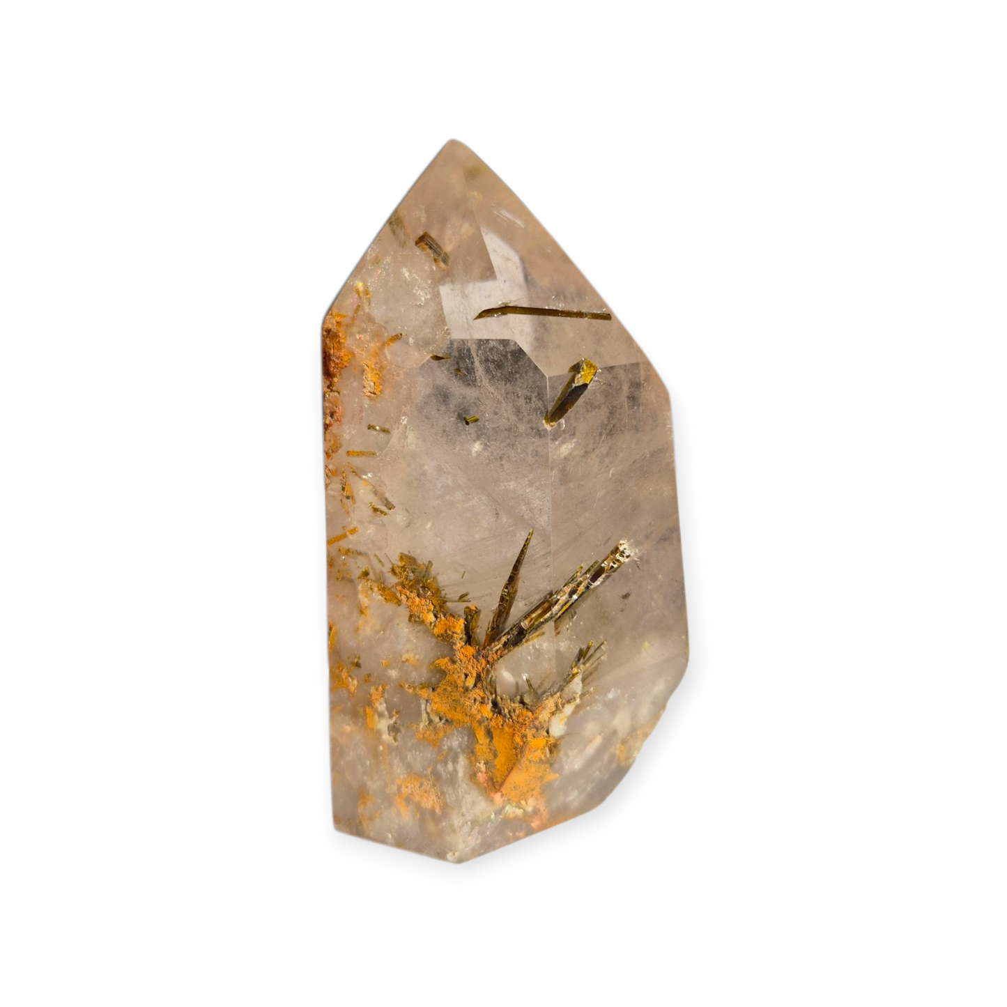 Crystals - Green Tourmaline in Smoky Quartz Generator/Tower