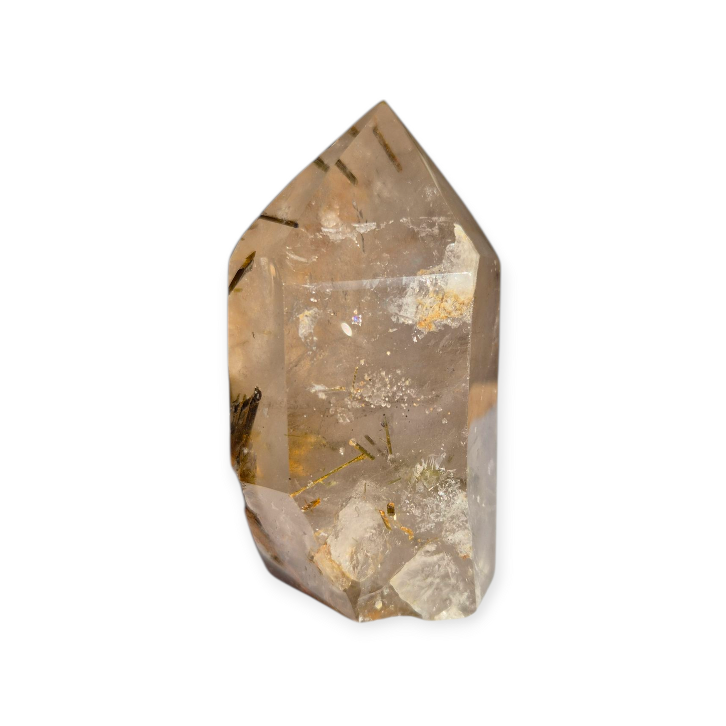 Crystals - Green Tourmaline in Smoky Quartz Generator/Tower
