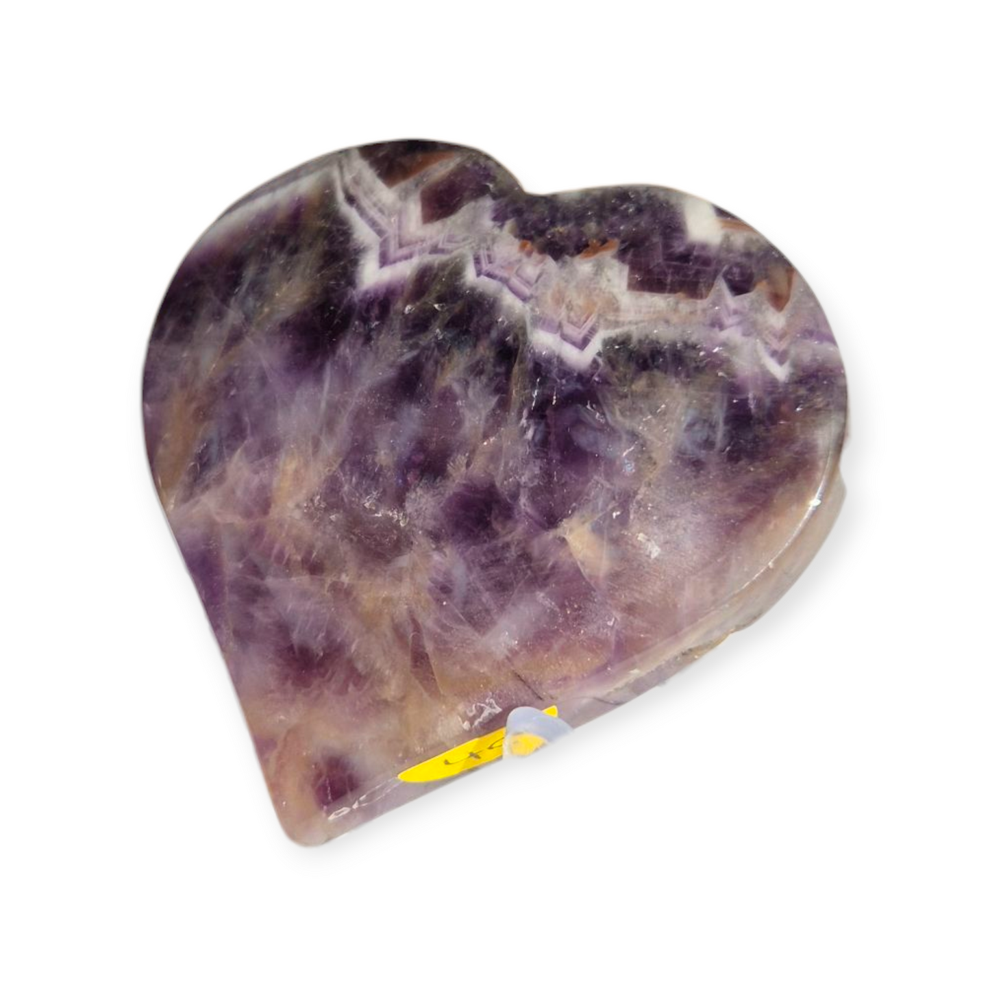 Crystals - Chevron Amethyst (Dream Amethyst) Heart (with Smoky Quartz Inclusions)