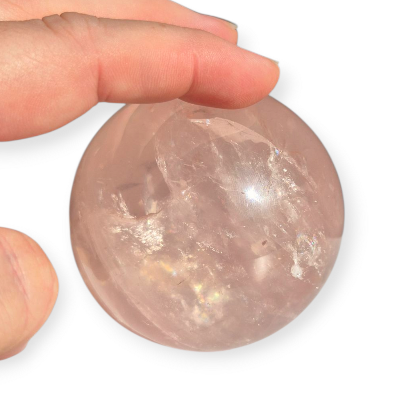 Crystals - Rose Quartz Sphere (with Star)