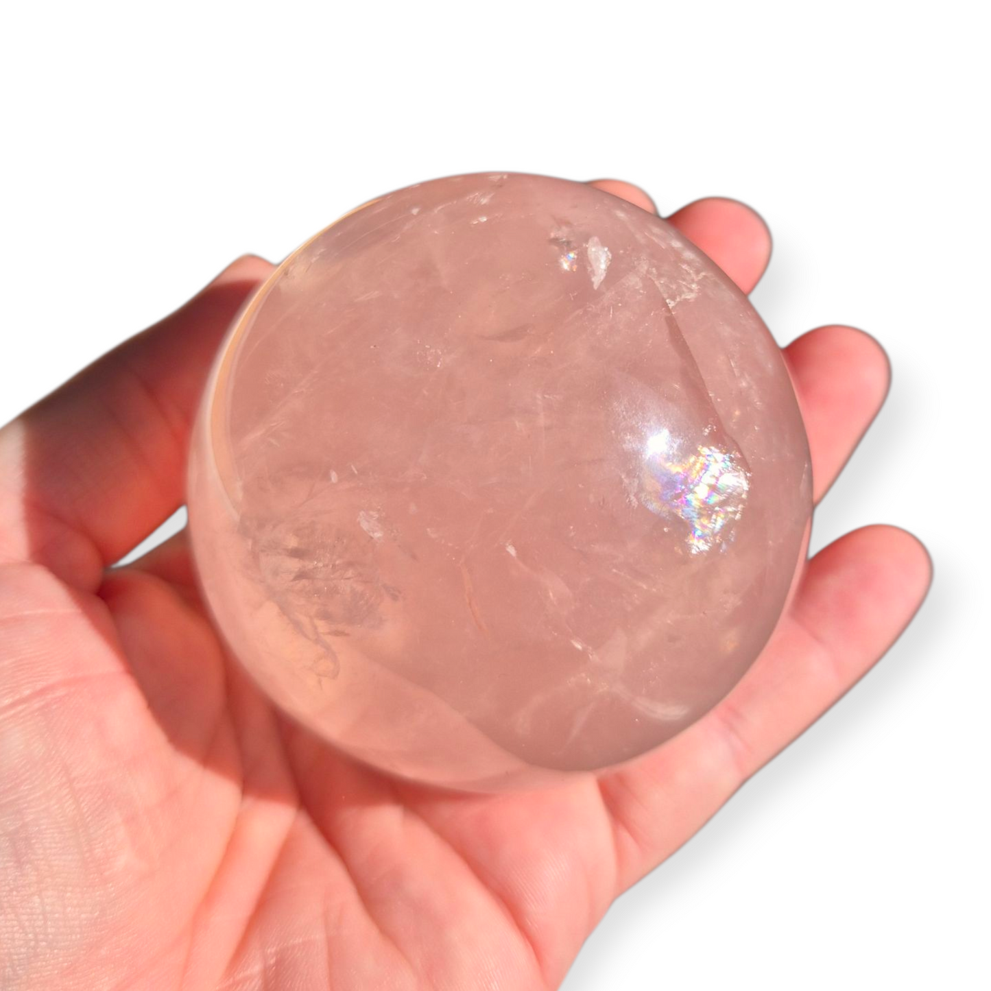 Crystals - Rose Quartz Sphere (with Star)