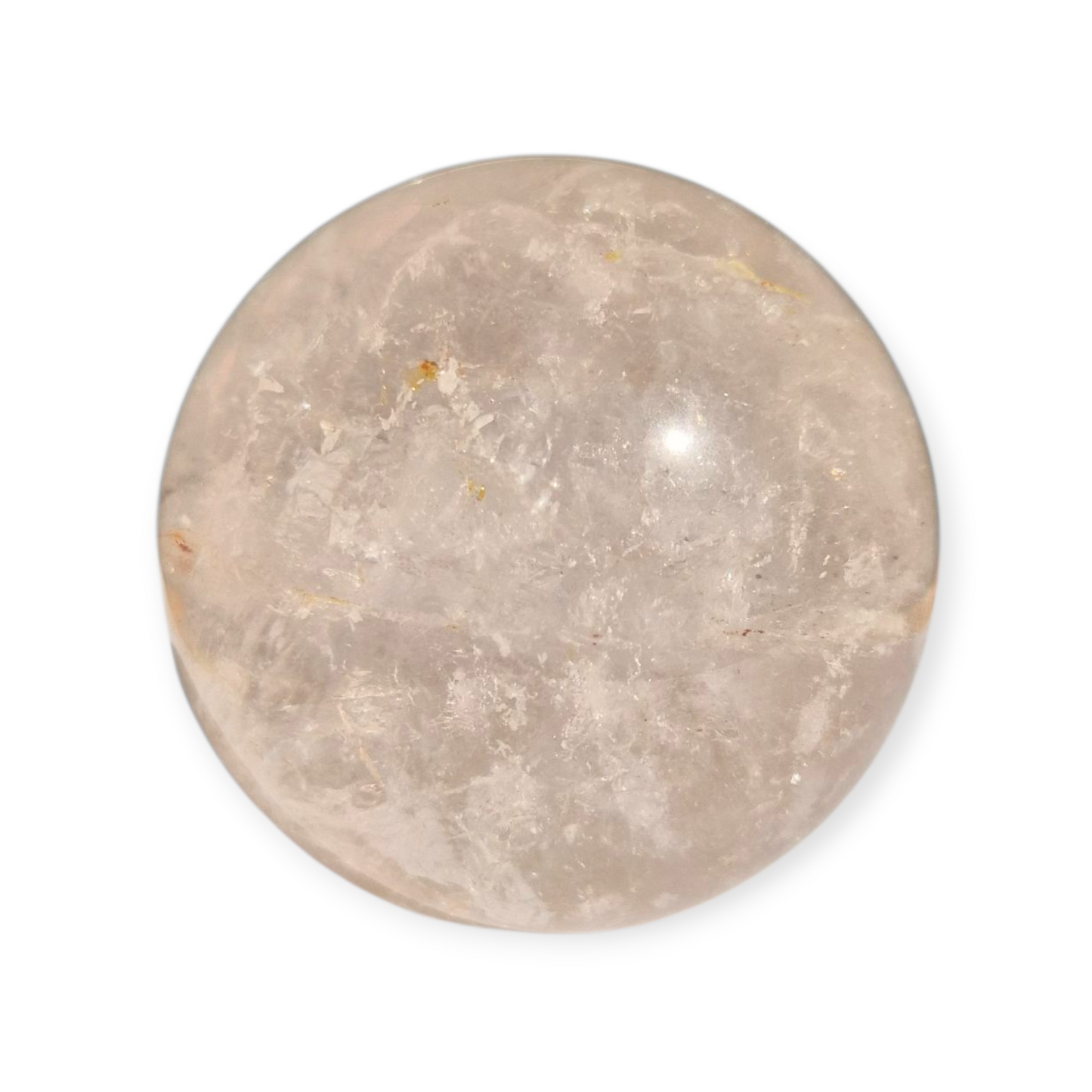 Crystals - Clear Quartz Sphere (with Small Hematoid Quartz Inclusion)