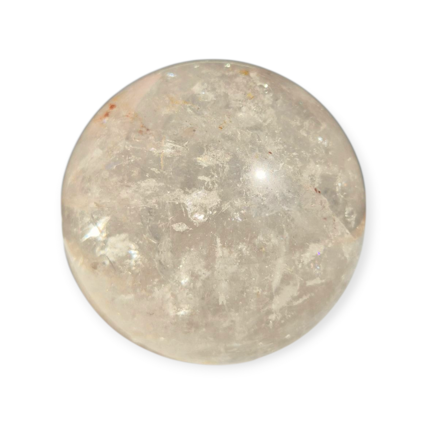 Crystals - Clear Quartz Sphere (with Small Hematoid Quartz Inclusion)