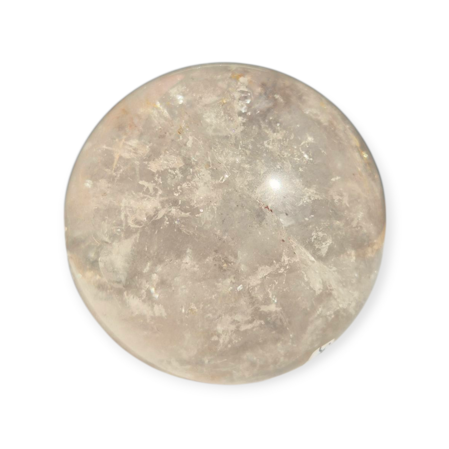 Crystals - Clear Quartz Sphere (with Small Hematoid Quartz Inclusion)