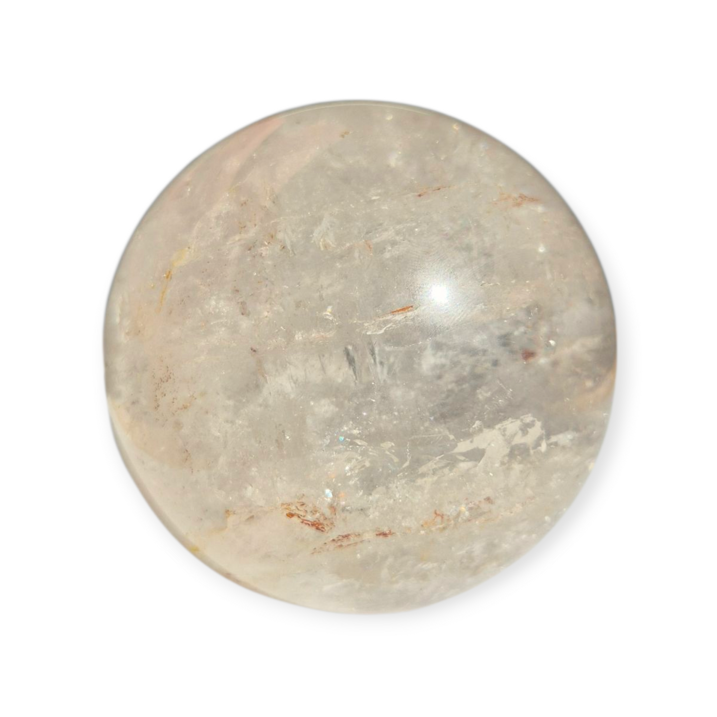 Crystals - Clear Quartz Sphere (with Small Hematoid Quartz Inclusion)