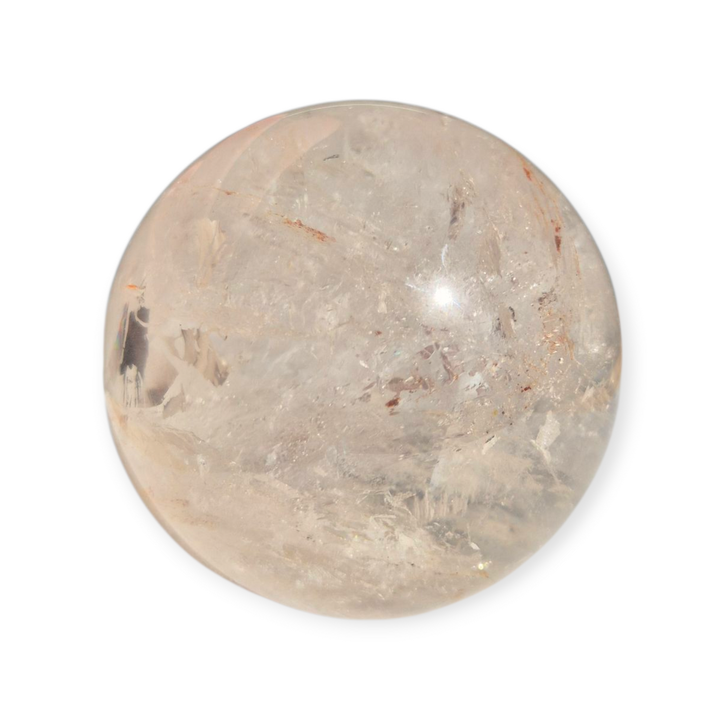 Crystals - Clear Quartz Sphere (with Small Hematoid Quartz Inclusion)
