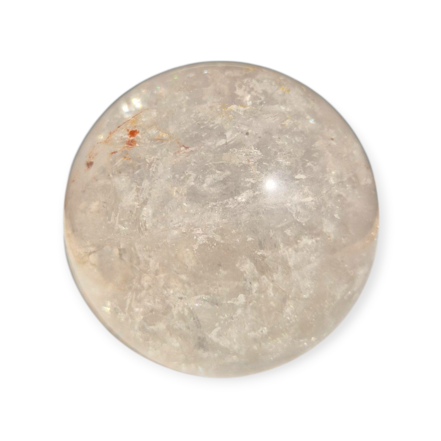 Crystals - Clear Quartz Sphere (with Small Hematoid Quartz Inclusion)