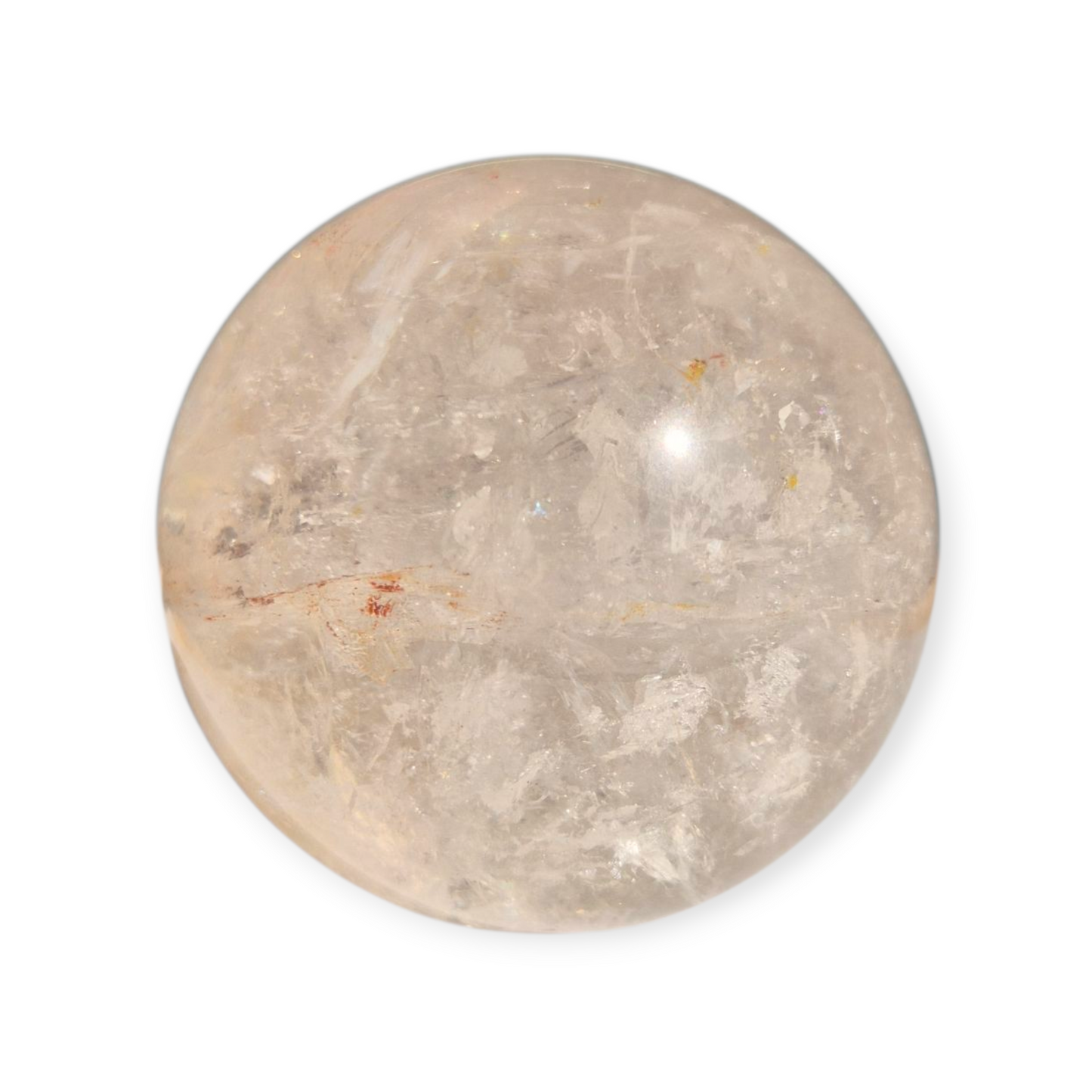 Crystals - Clear Quartz Sphere (with Small Hematoid Quartz Inclusion)