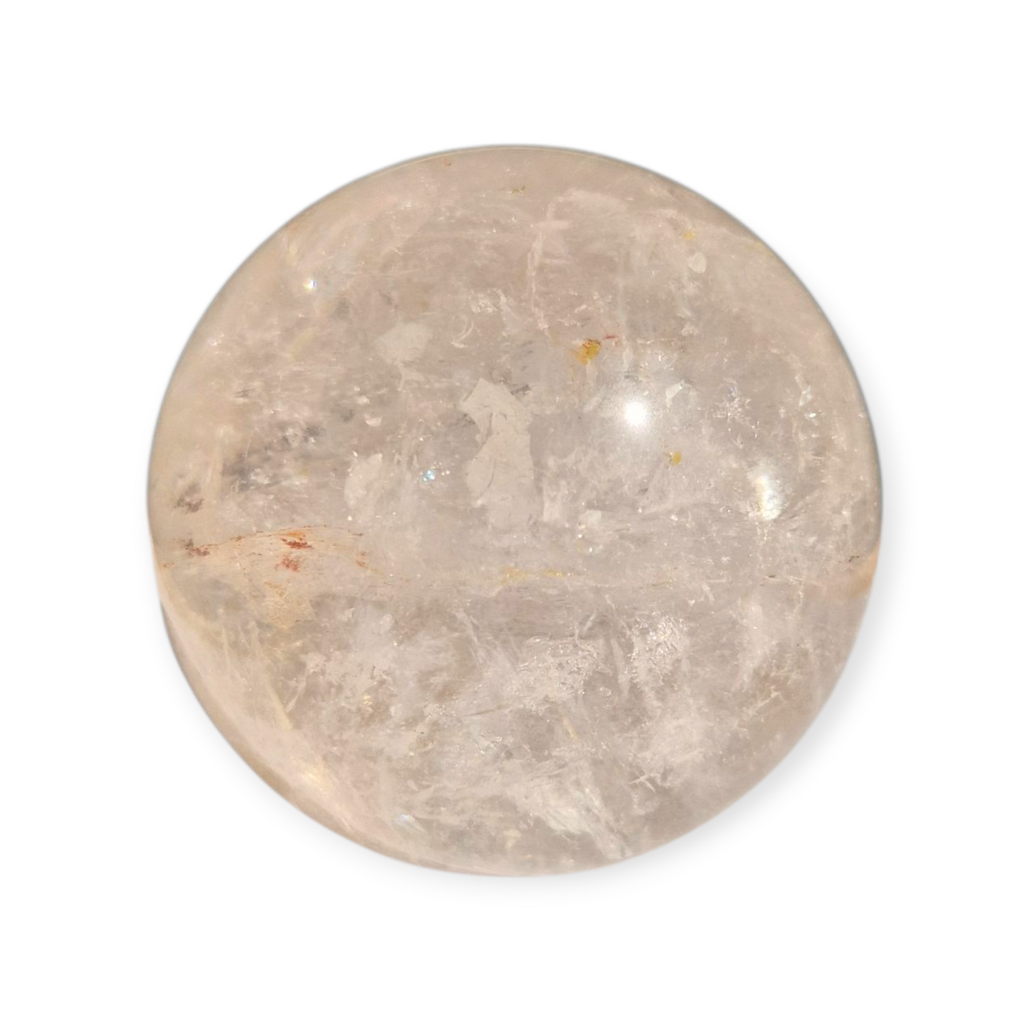 Crystals - Clear Quartz Sphere (with Small Hematoid Quartz Inclusion)