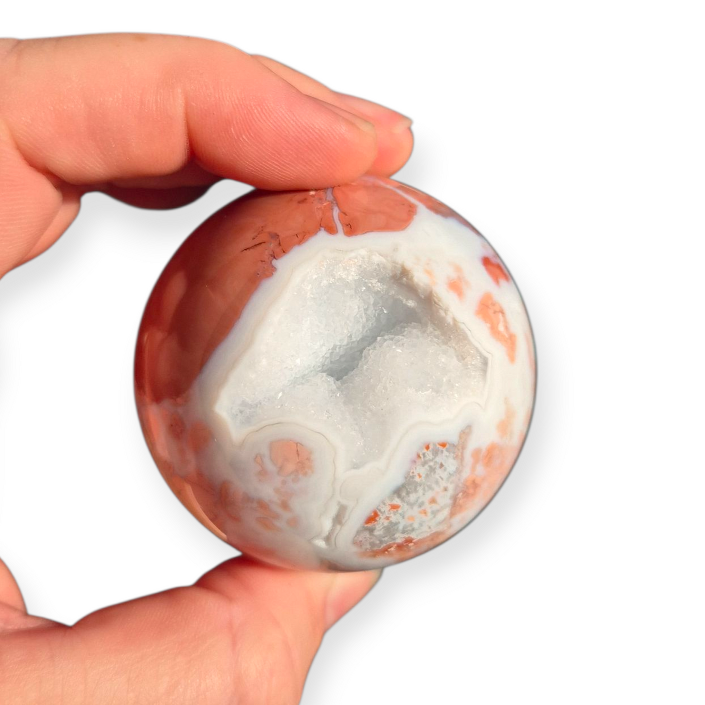 Crystals - Pink Petal Agate Sphere