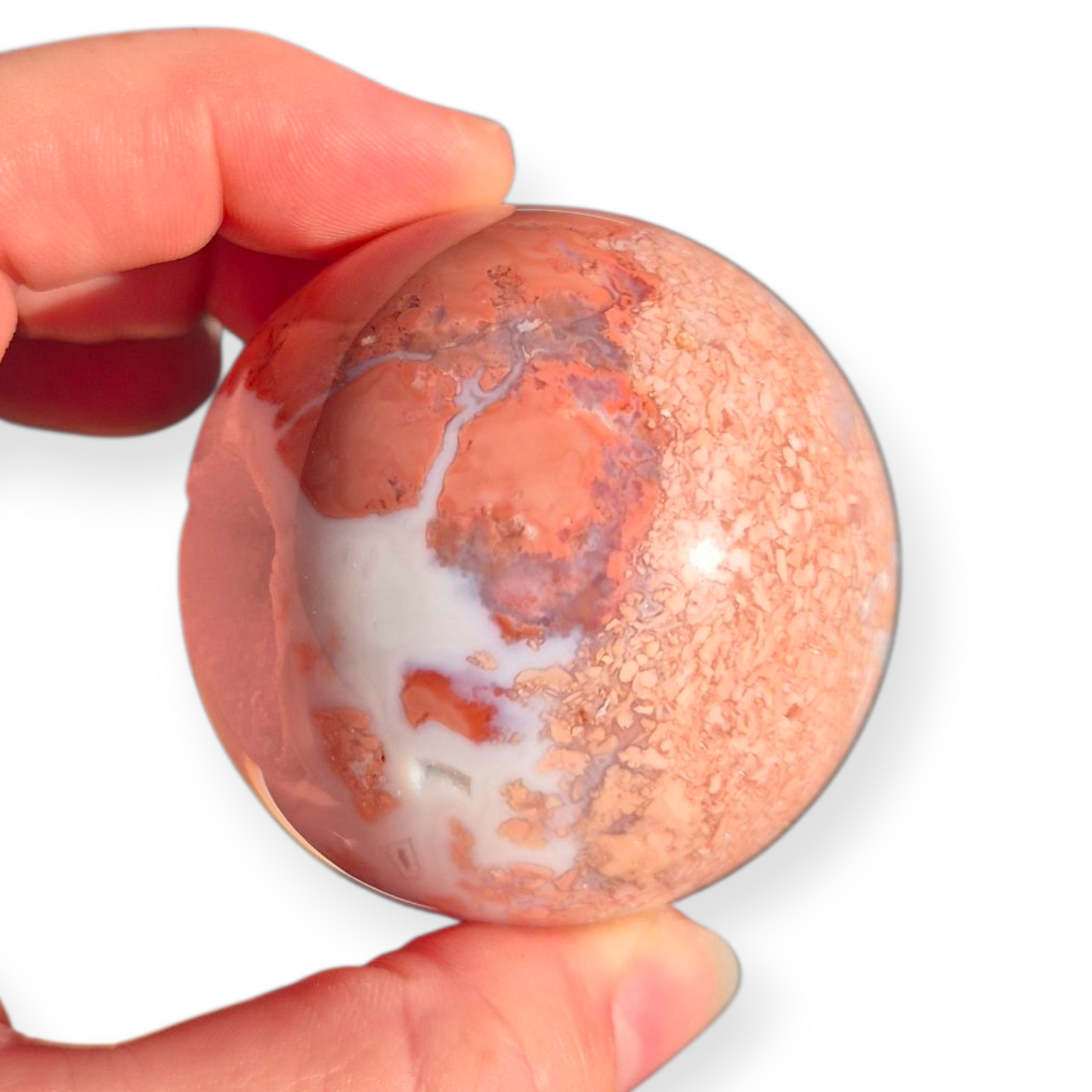 Crystals - Pink Petal Agate Sphere