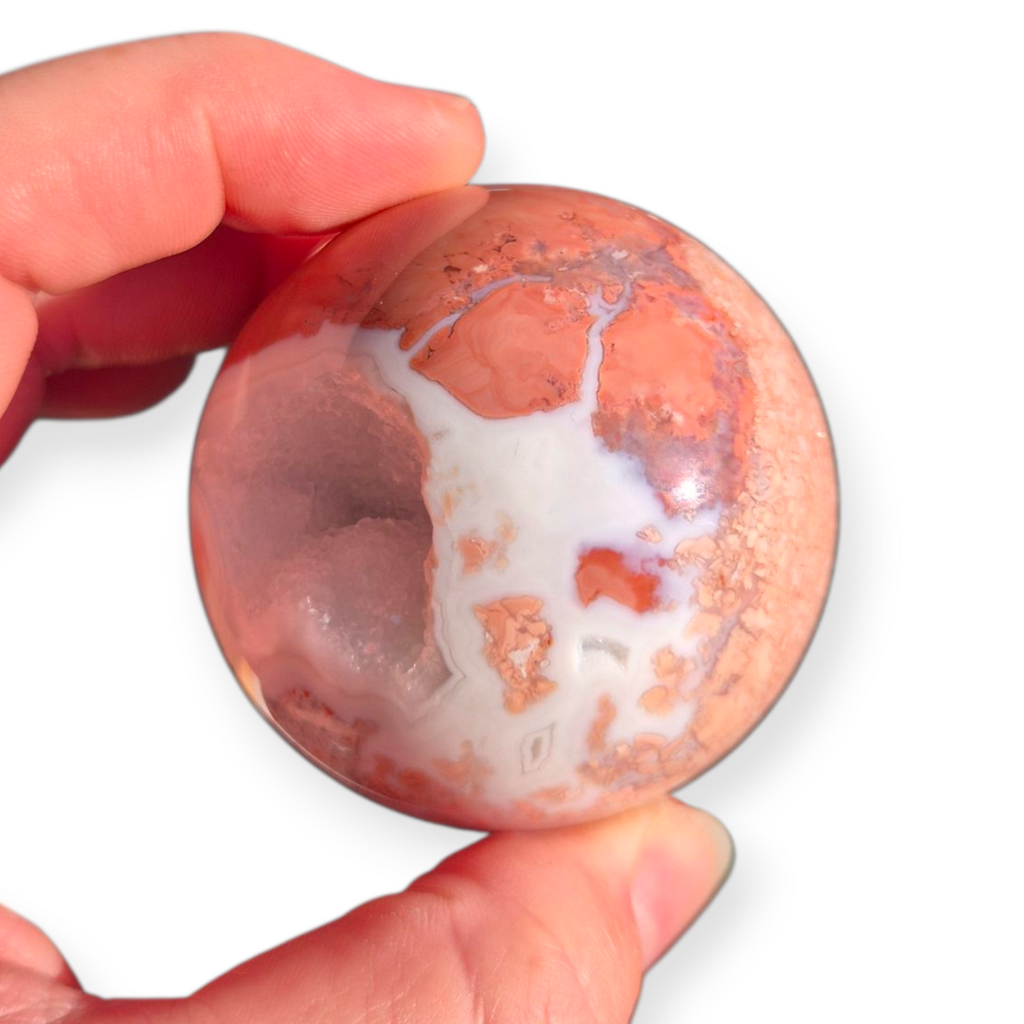 Crystals - Pink Petal Agate Sphere