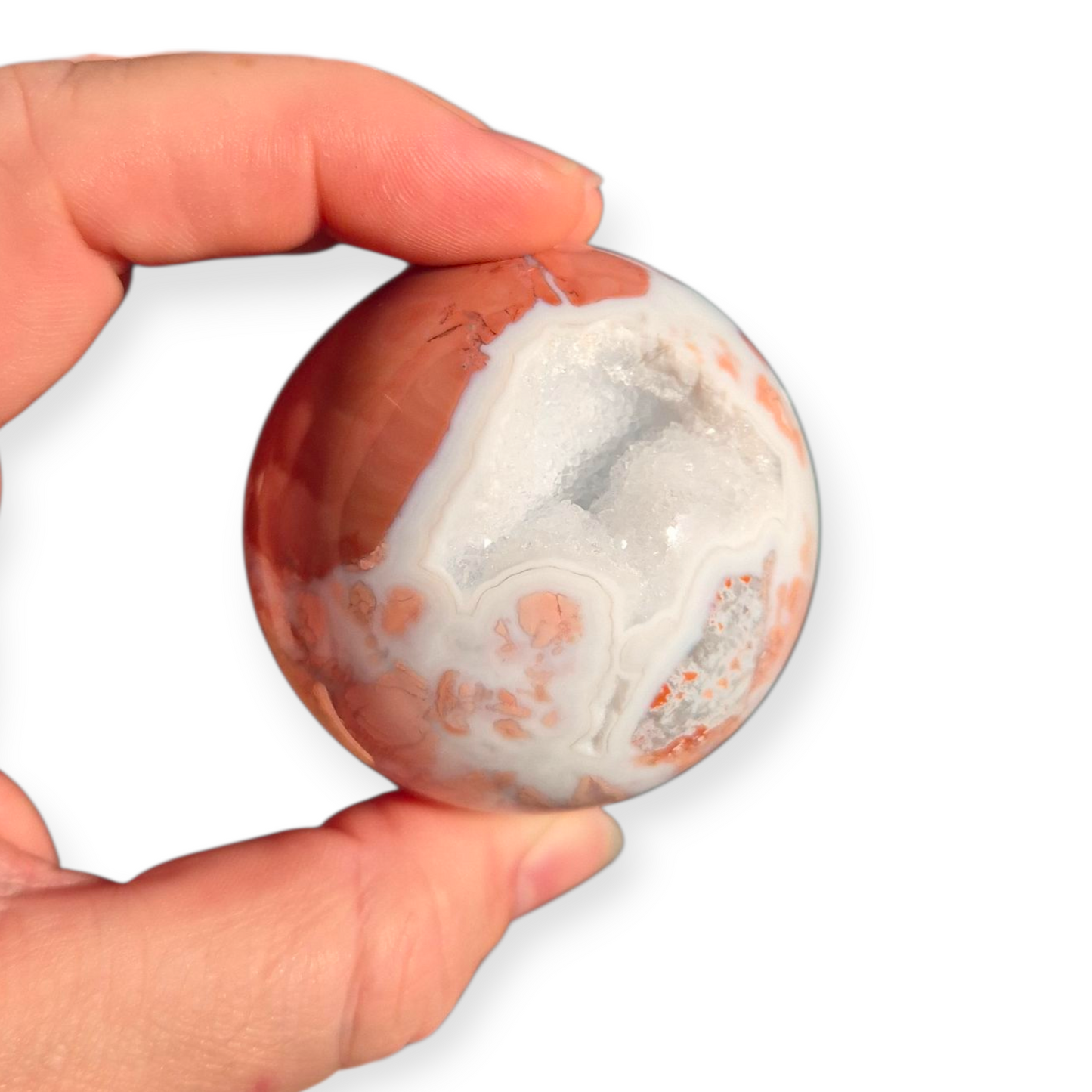 Crystals - Pink Petal Agate Sphere