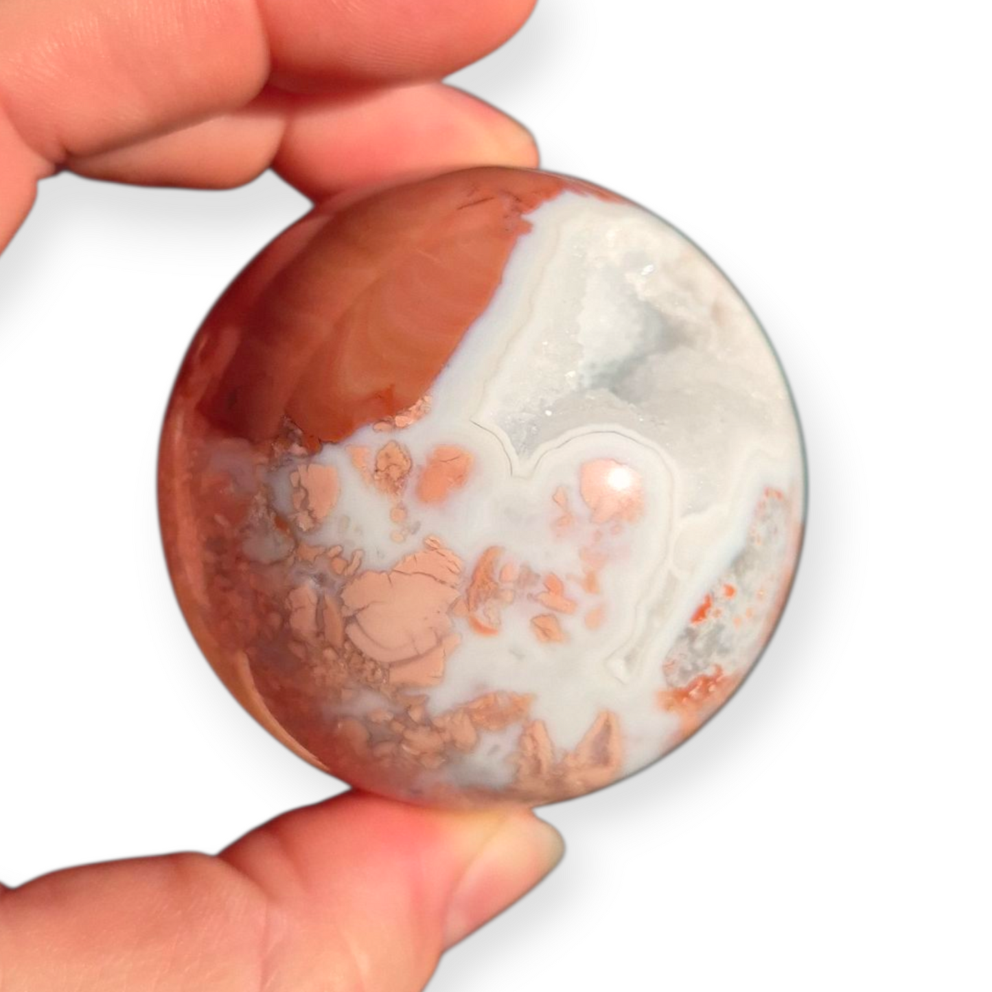 Crystals - Pink Petal Agate Sphere