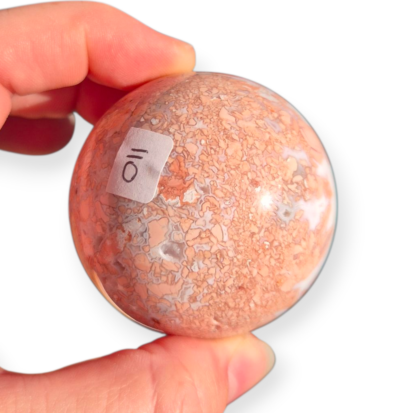 Crystals - Pink Petal Agate Sphere