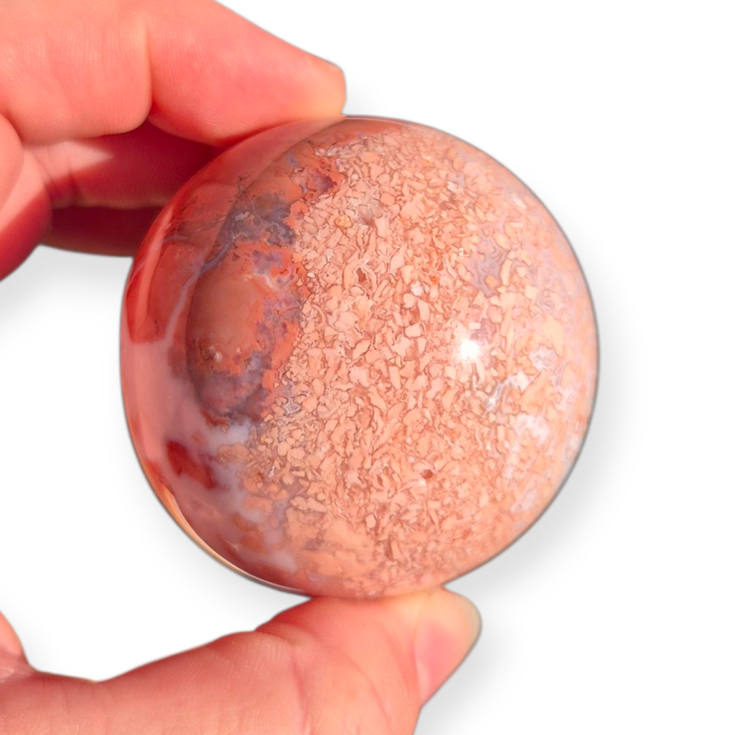 Crystals - Pink Petal Agate Sphere
