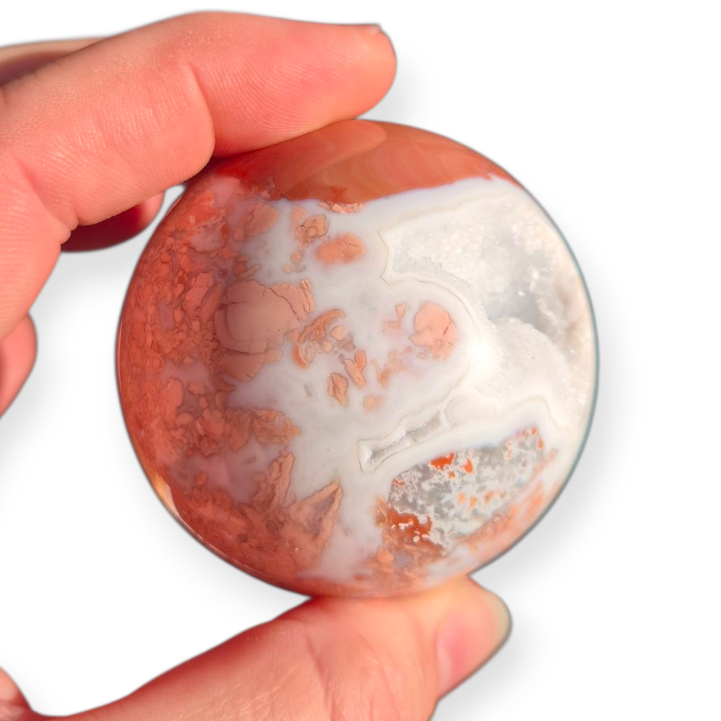 Crystals - Pink Petal Agate Sphere