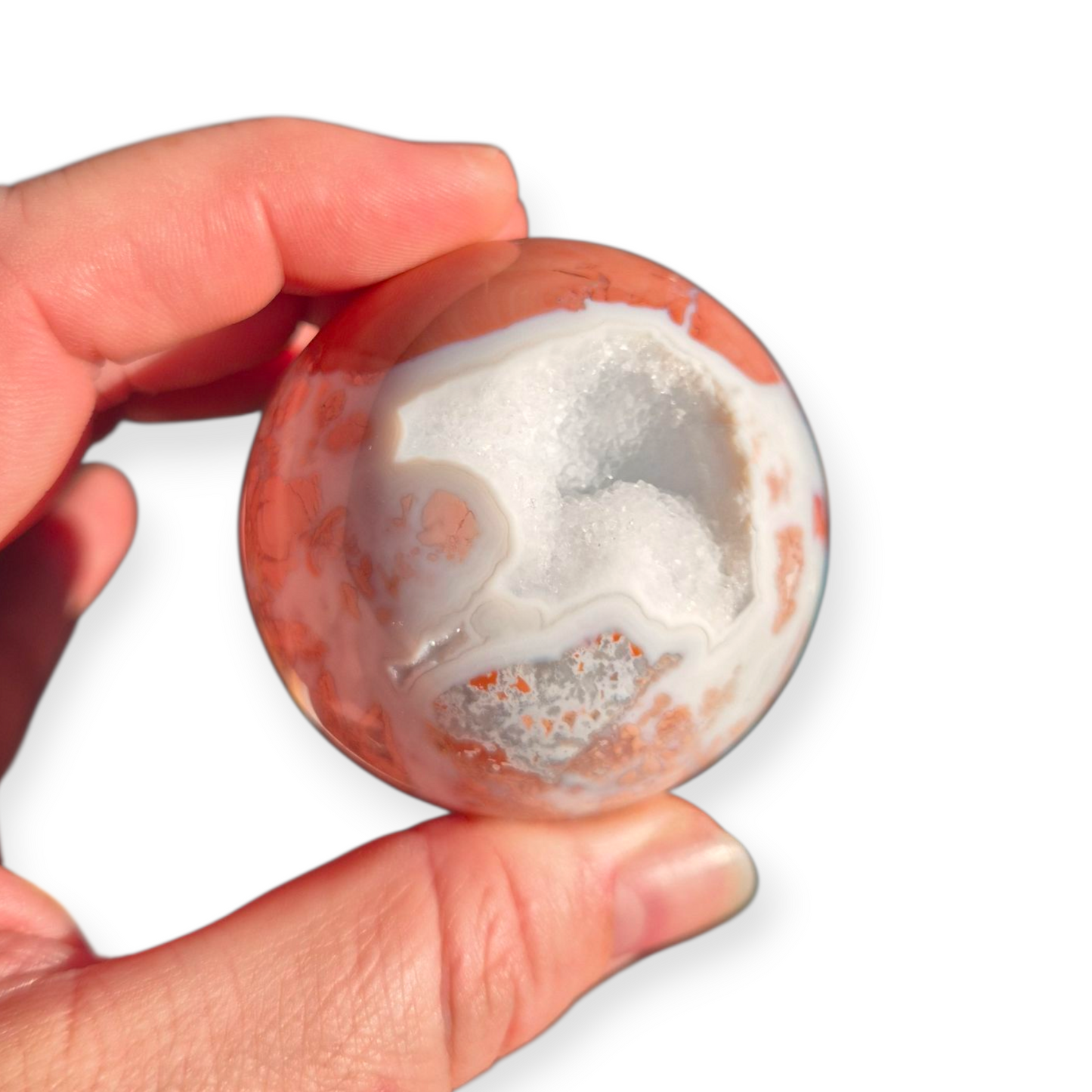 Crystals - Pink Petal Agate Sphere