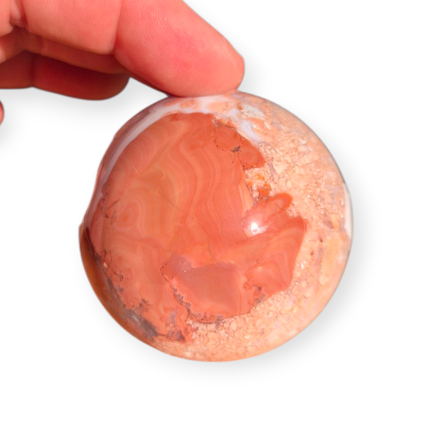 Crystals - Pink Petal Agate Sphere