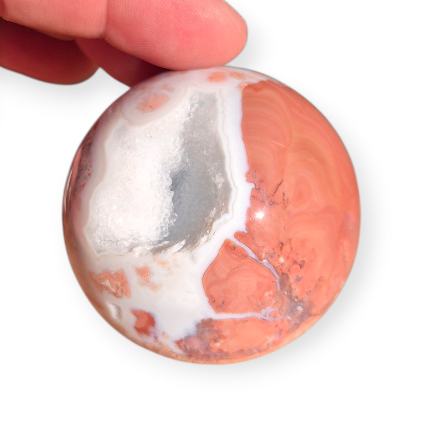 Crystals - Pink Petal Agate Sphere