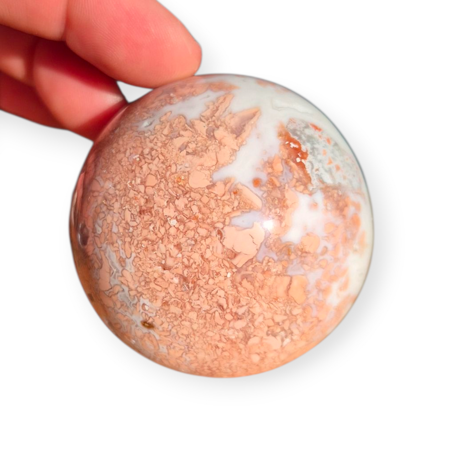 Crystals - Pink Petal Agate Sphere