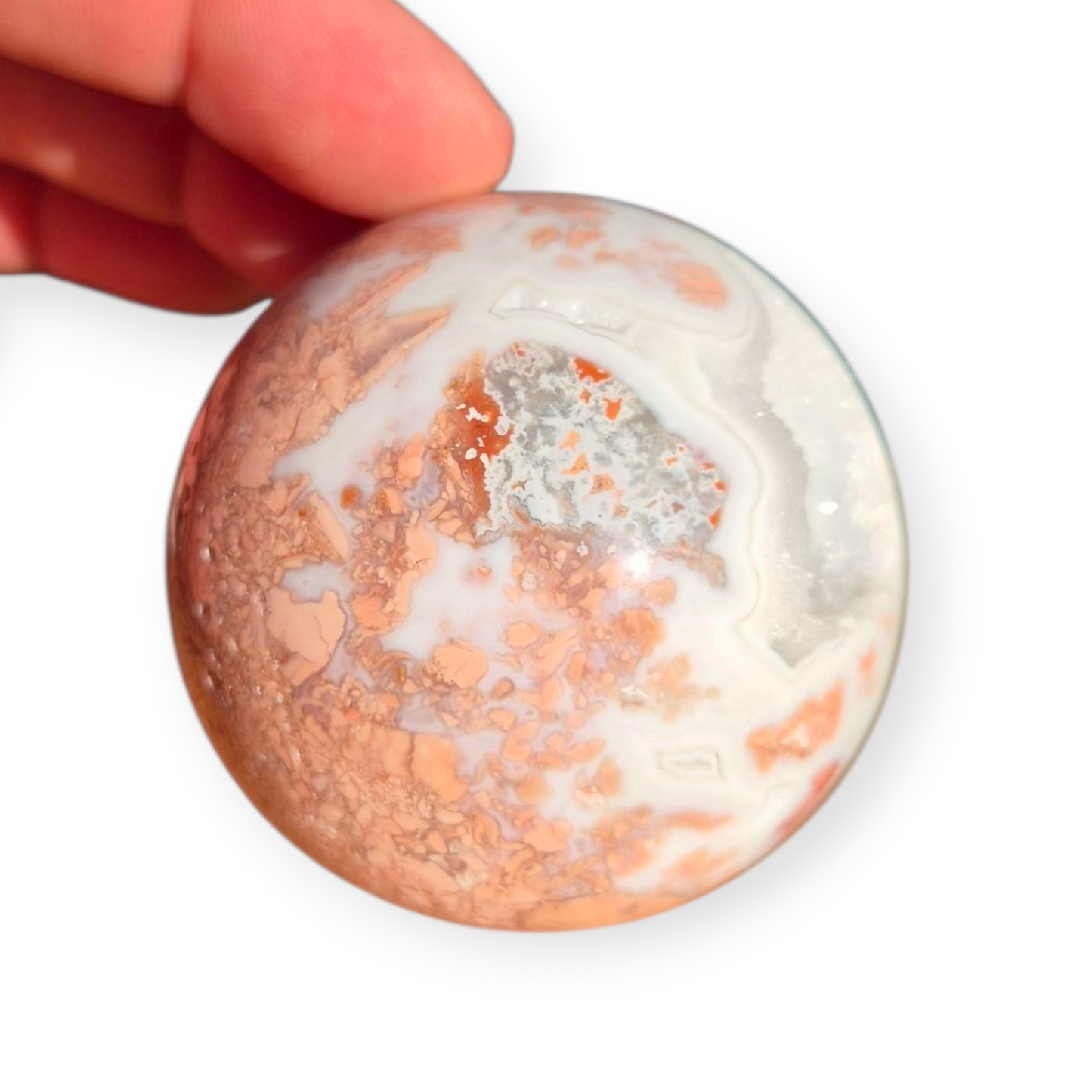 Crystals - Pink Petal Agate Sphere