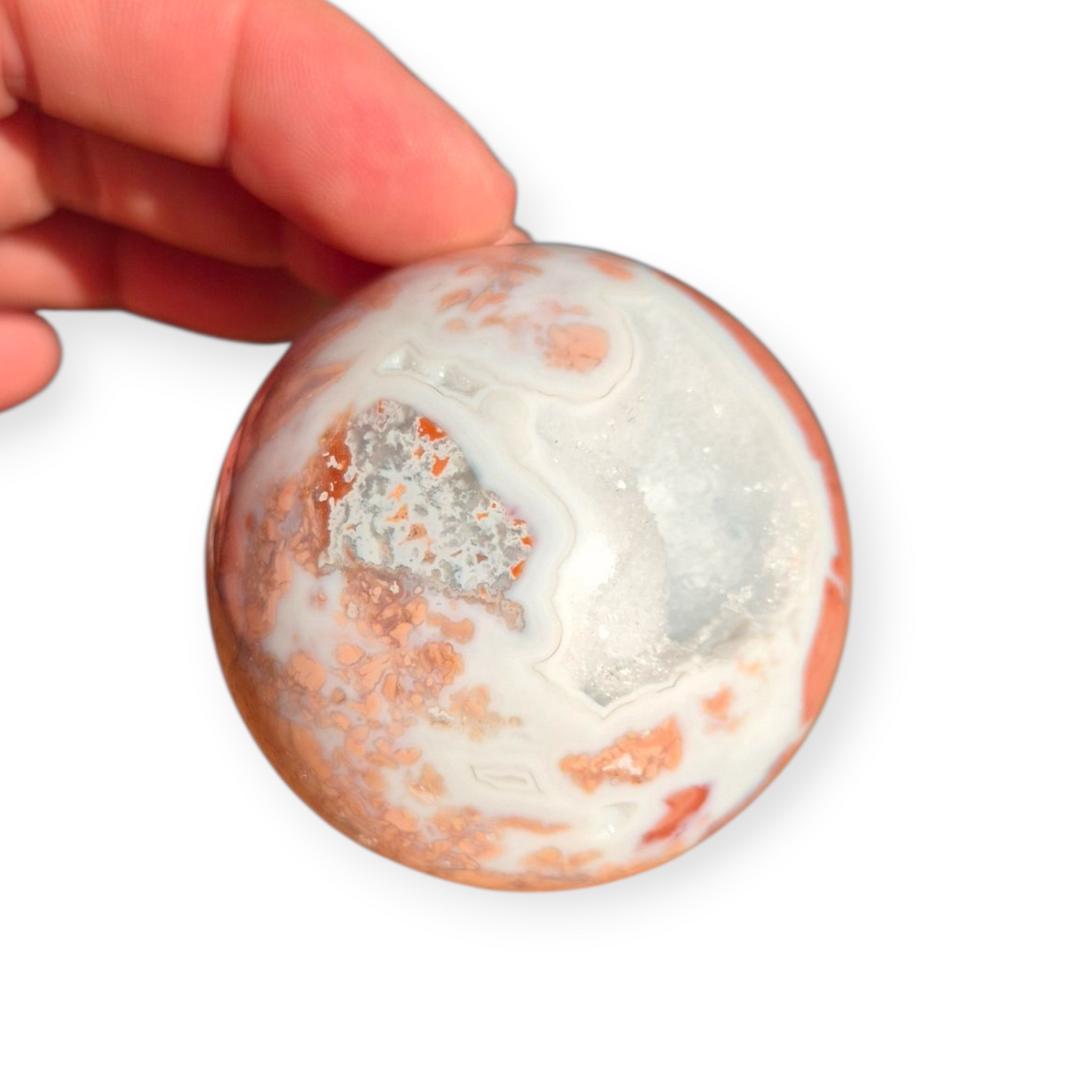 Crystals - Pink Petal Agate Sphere