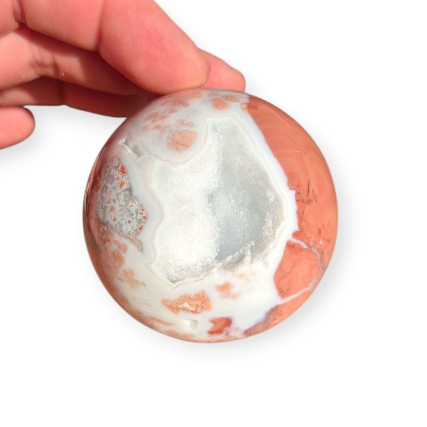 Crystals - Pink Petal Agate Sphere