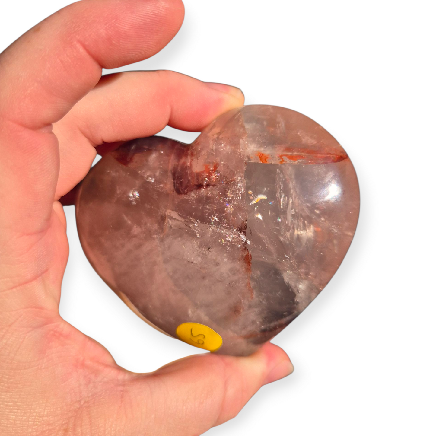 Crystals - Fire Quartz (Hematoid Quartz) Polished Heart