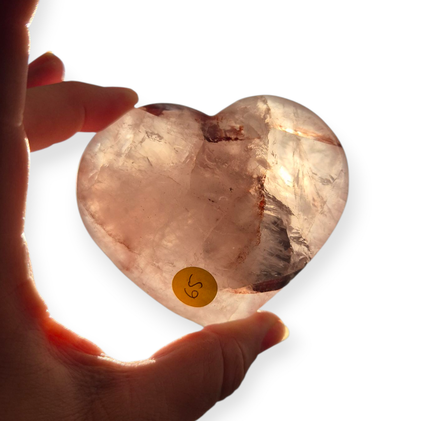 Crystals - Fire Quartz (Hematoid Quartz) Polished Heart