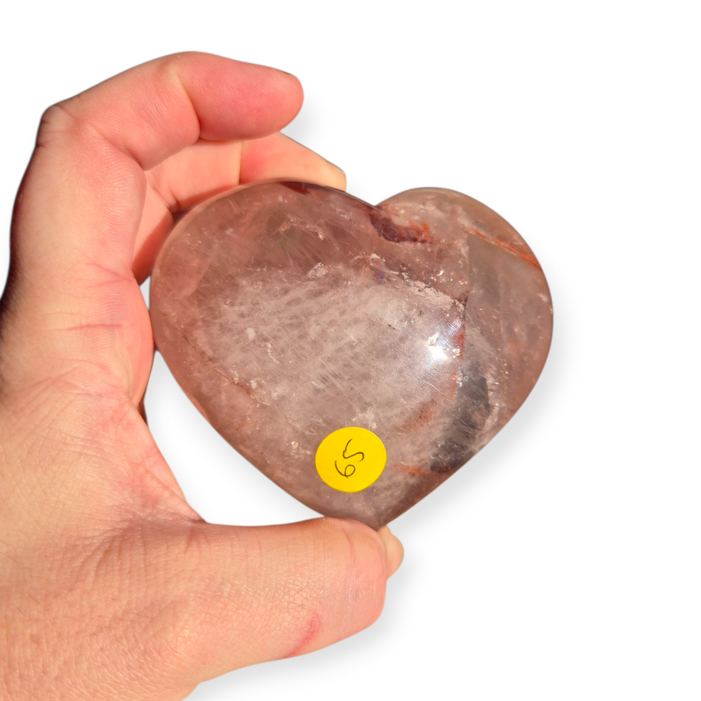 Crystals - Fire Quartz (Hematoid Quartz) Polished Heart
