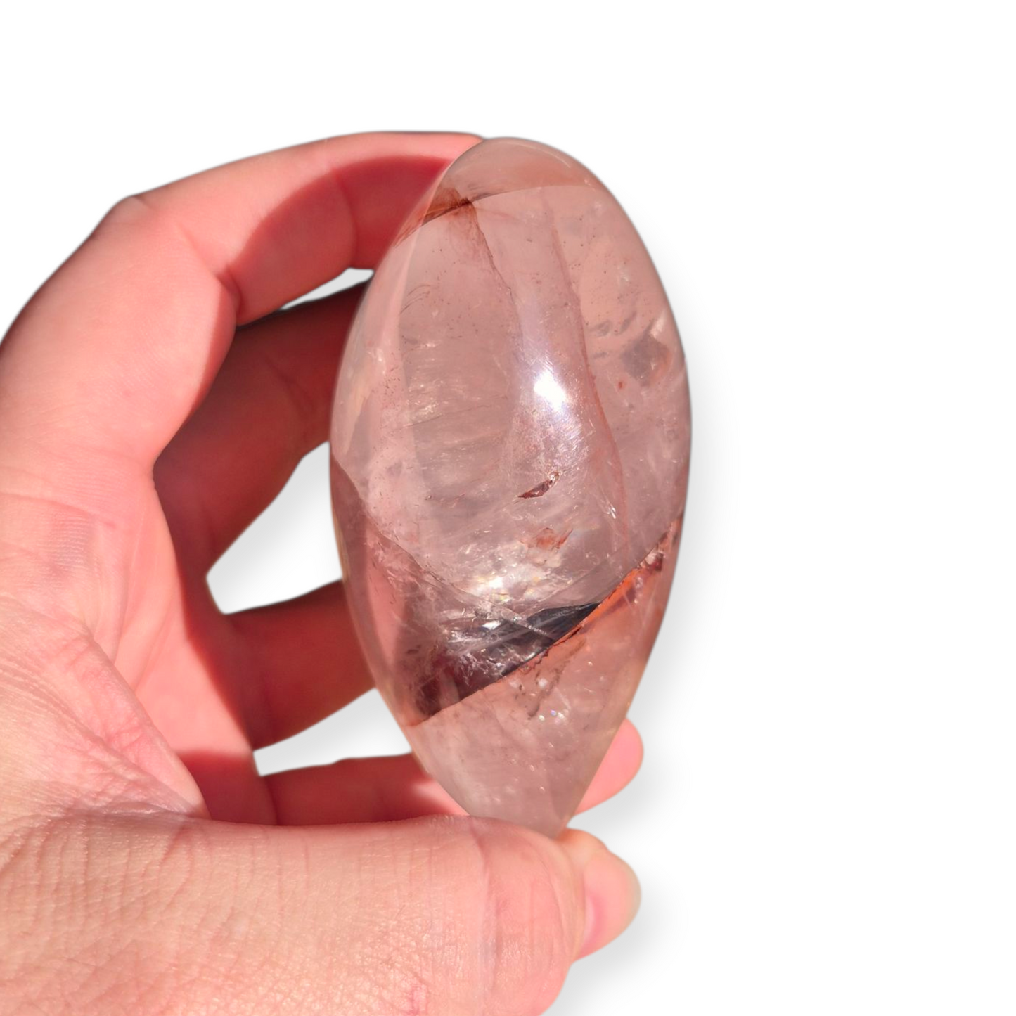 Crystals - Fire Quartz (Hematoid Quartz) Polished Heart