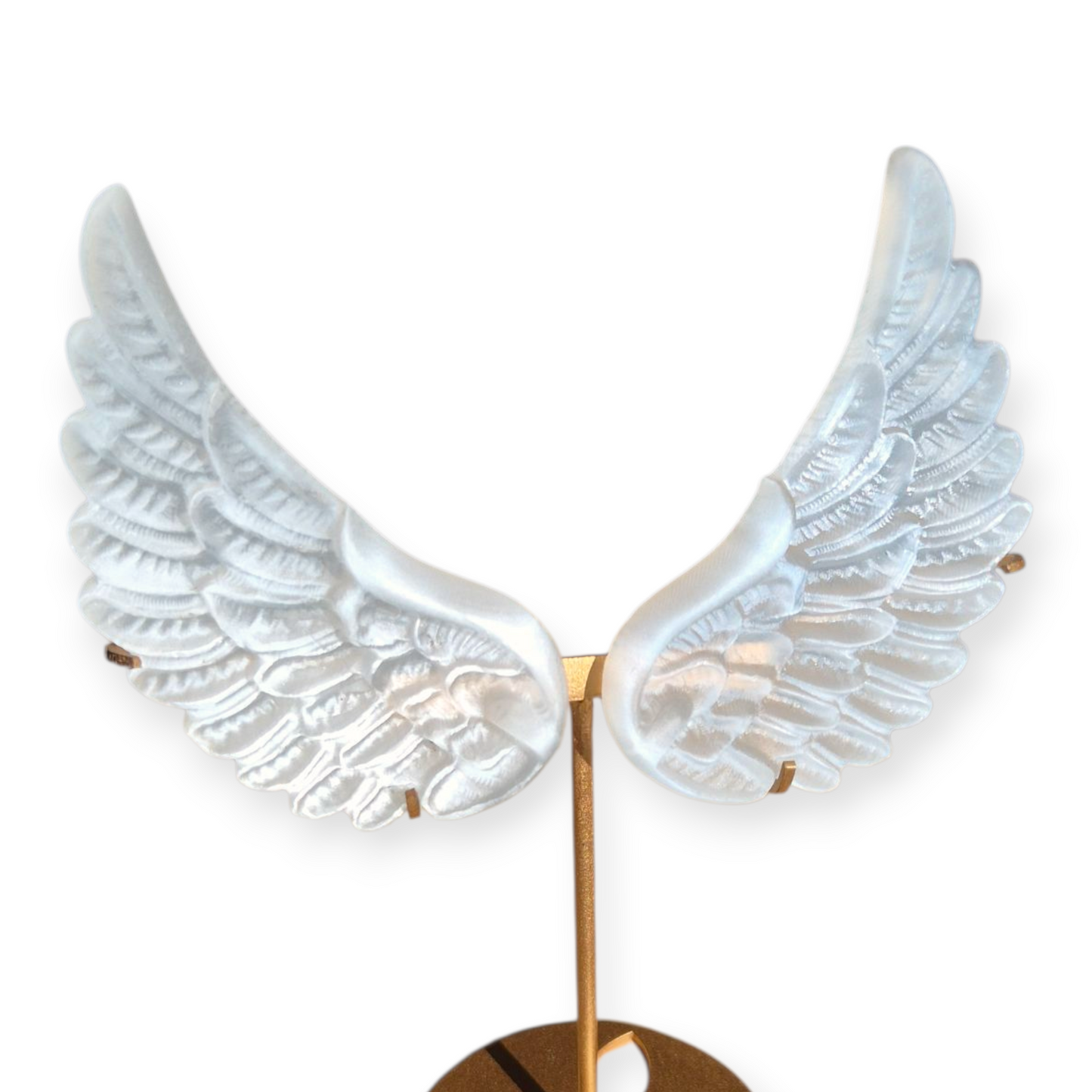 Crystals - Selenite Angel Wings on Stand
