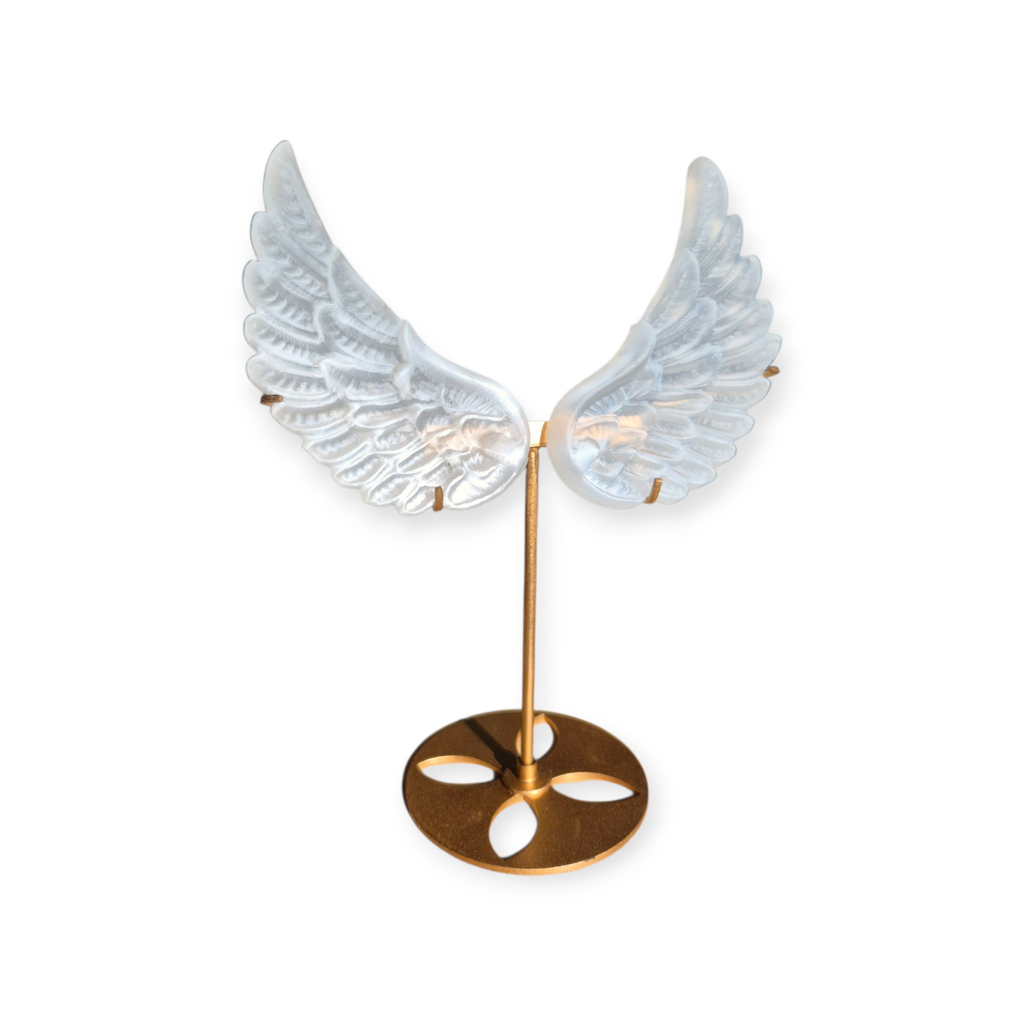 Crystals - Selenite Angel Wings on Stand