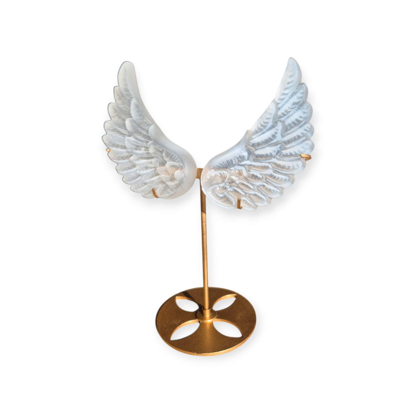 Crystals - Selenite Angel Wings on Stand