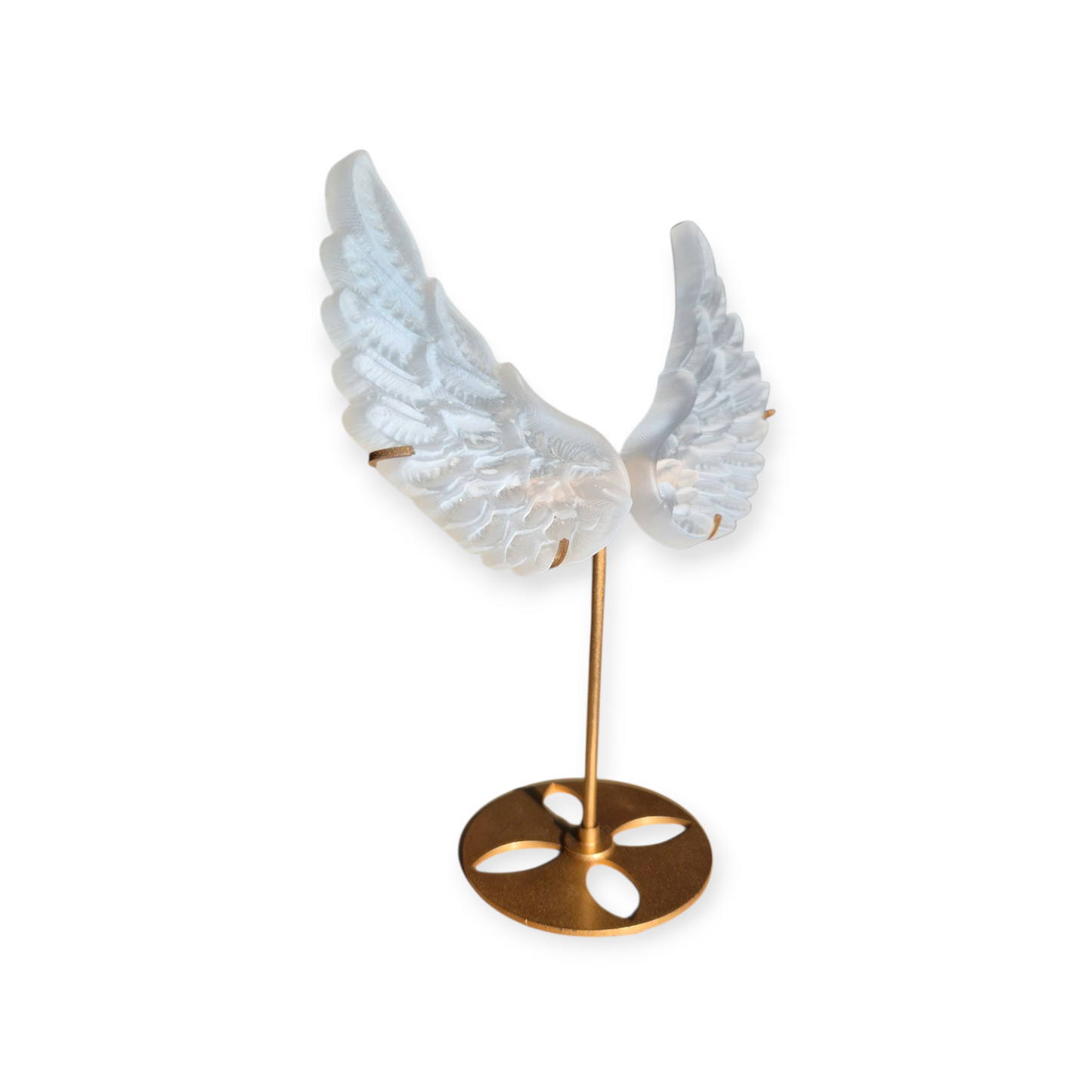 Crystals - Selenite Angel Wings on Stand