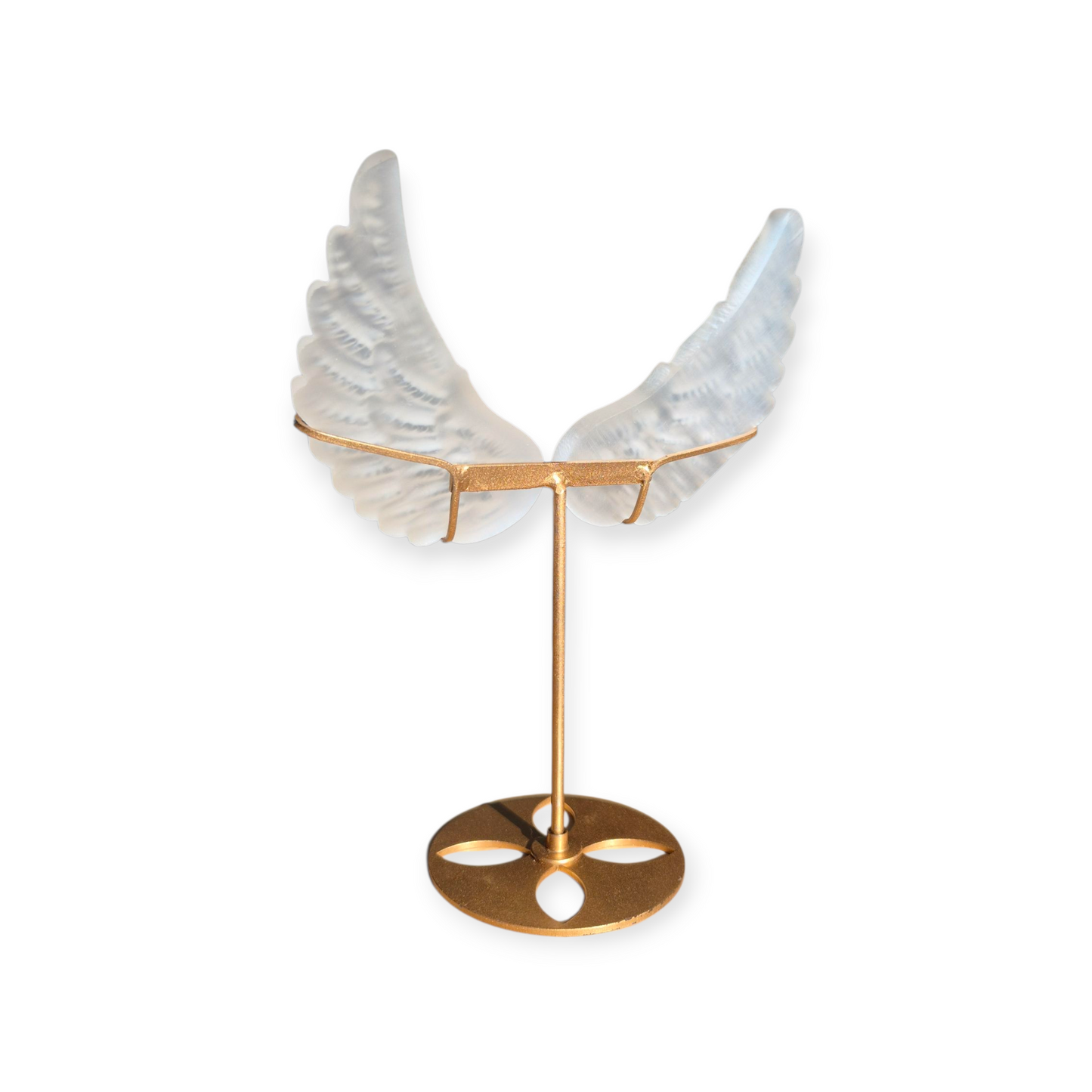 Crystals - Selenite Angel Wings on Stand