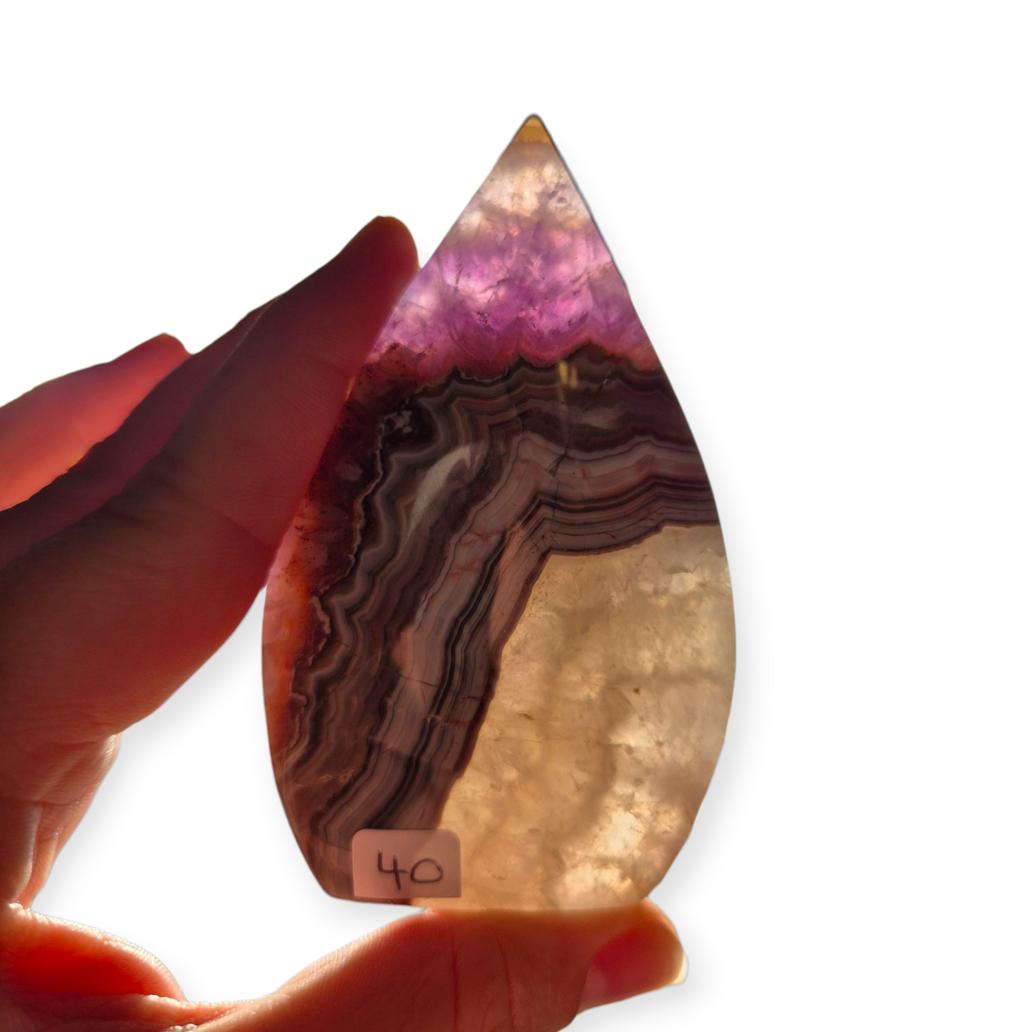 Crystals - Amethyst with Agate Freeform