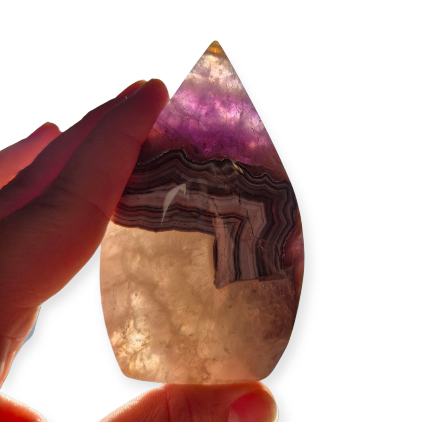 Crystals - Amethyst with Agate Freeform