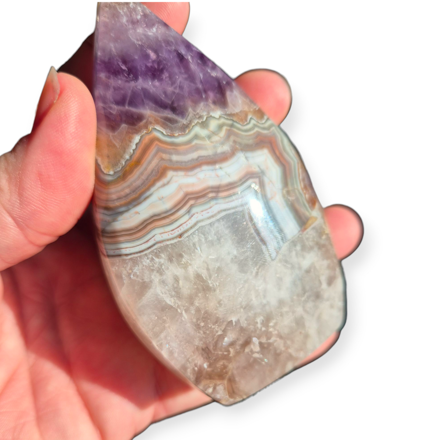 Crystals - Amethyst with Agate Freeform