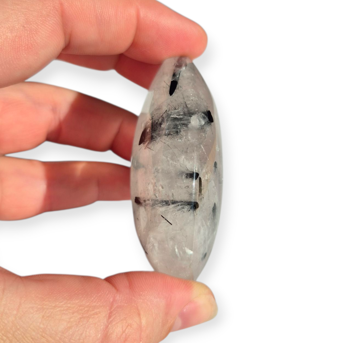 Crystals - Tourmalinated Quartz Palmstone