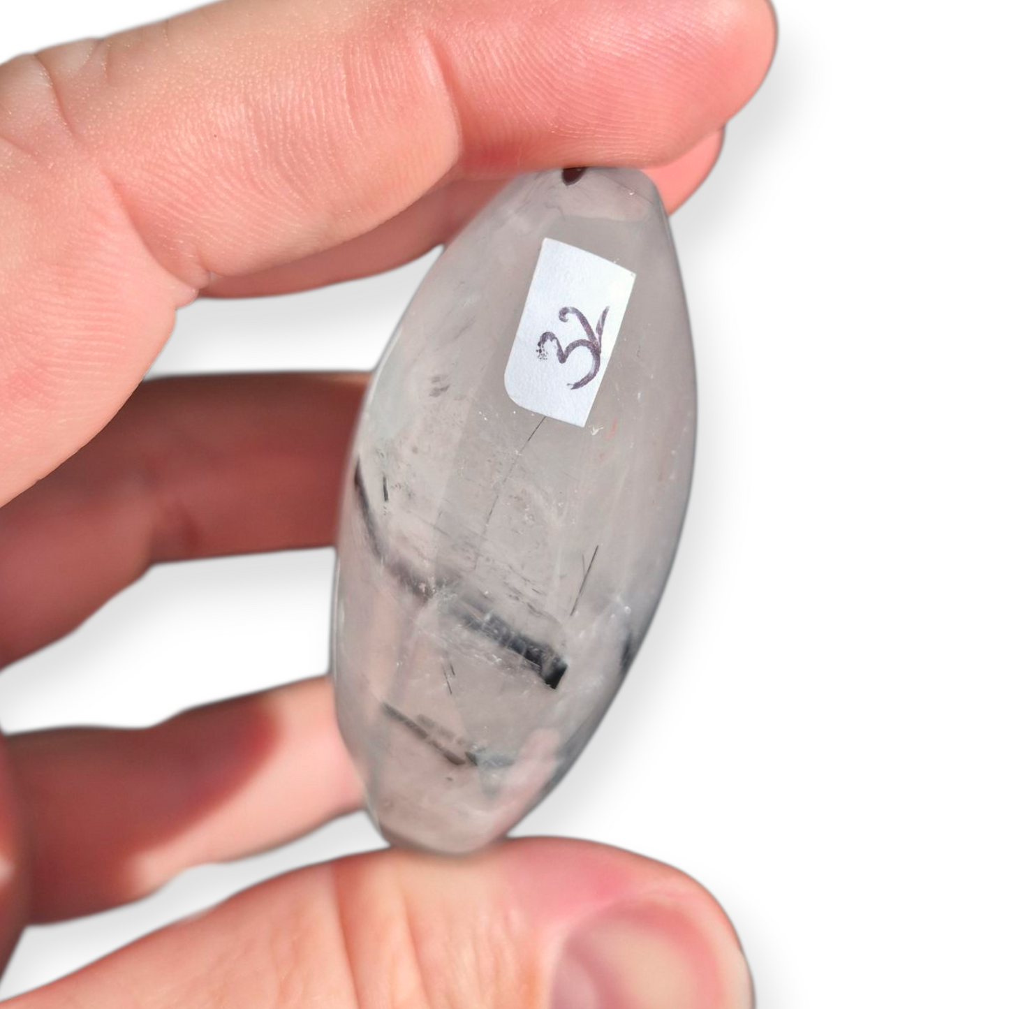Crystals - Tourmalinated Quartz Palmstone